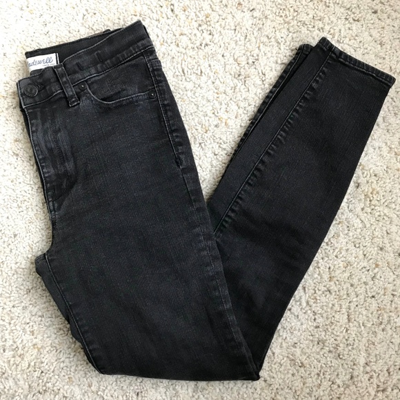 Madewell Denim - Madewell High Riser Skinnny Black Denim Jeans 27